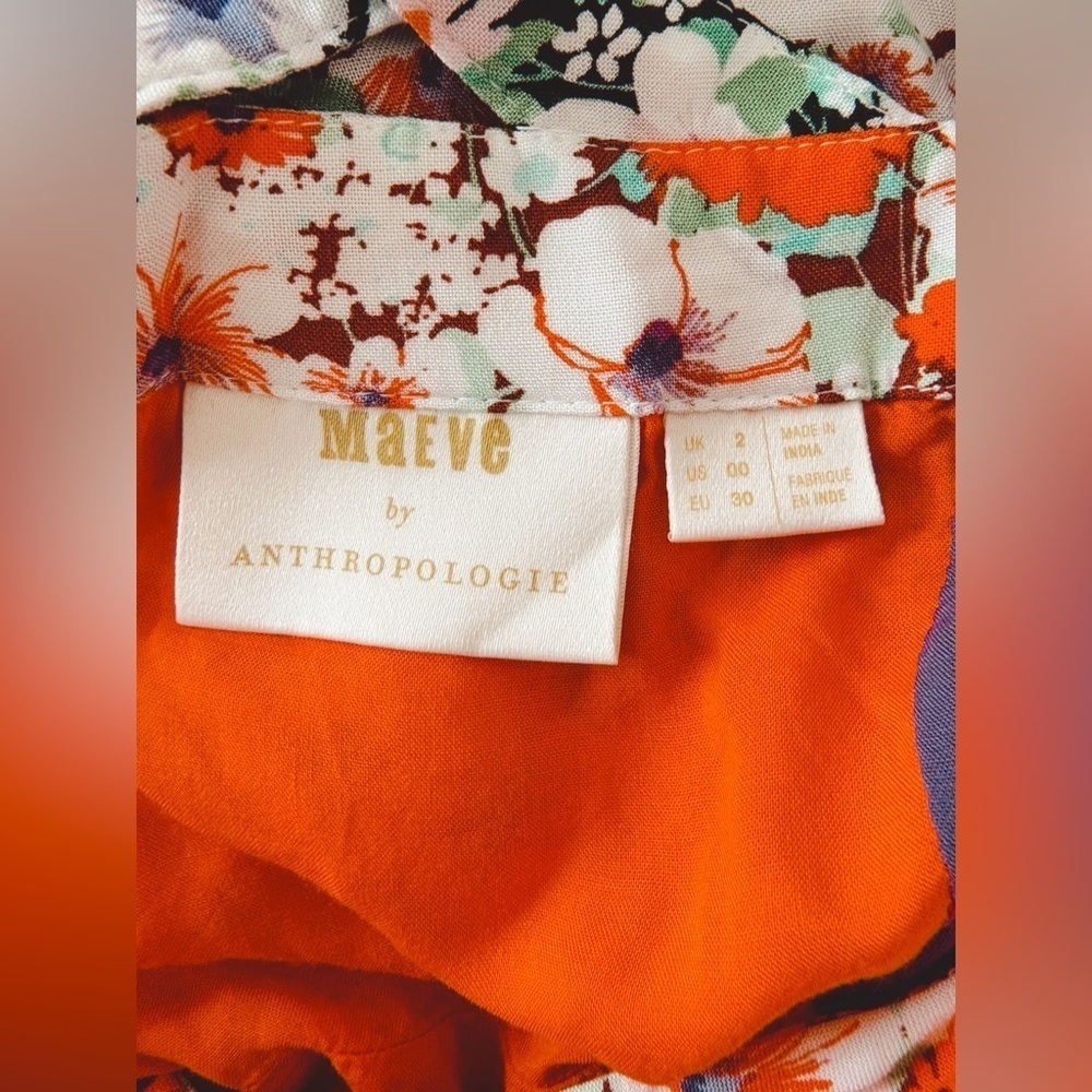 Maeve by Anthropologie Floral Print Maxi Dress - US size 00 - Picture 14 of 14